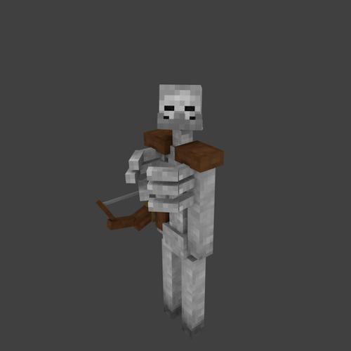 Minecraft Mutant Skeleton Blender Rig FREE! preview image